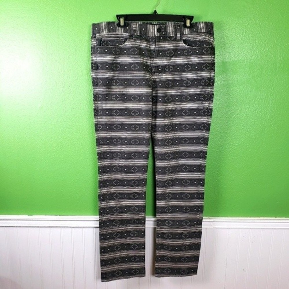 Men's Kill City Skinny Junkie Geometric Aztec Grey Denim pants size 36
